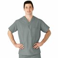 Medline AngelStat Unisex Scrub Top, Reversible, V Neck, 2 Pockets, Misty Green, 3XL ASSMGXXXL-D